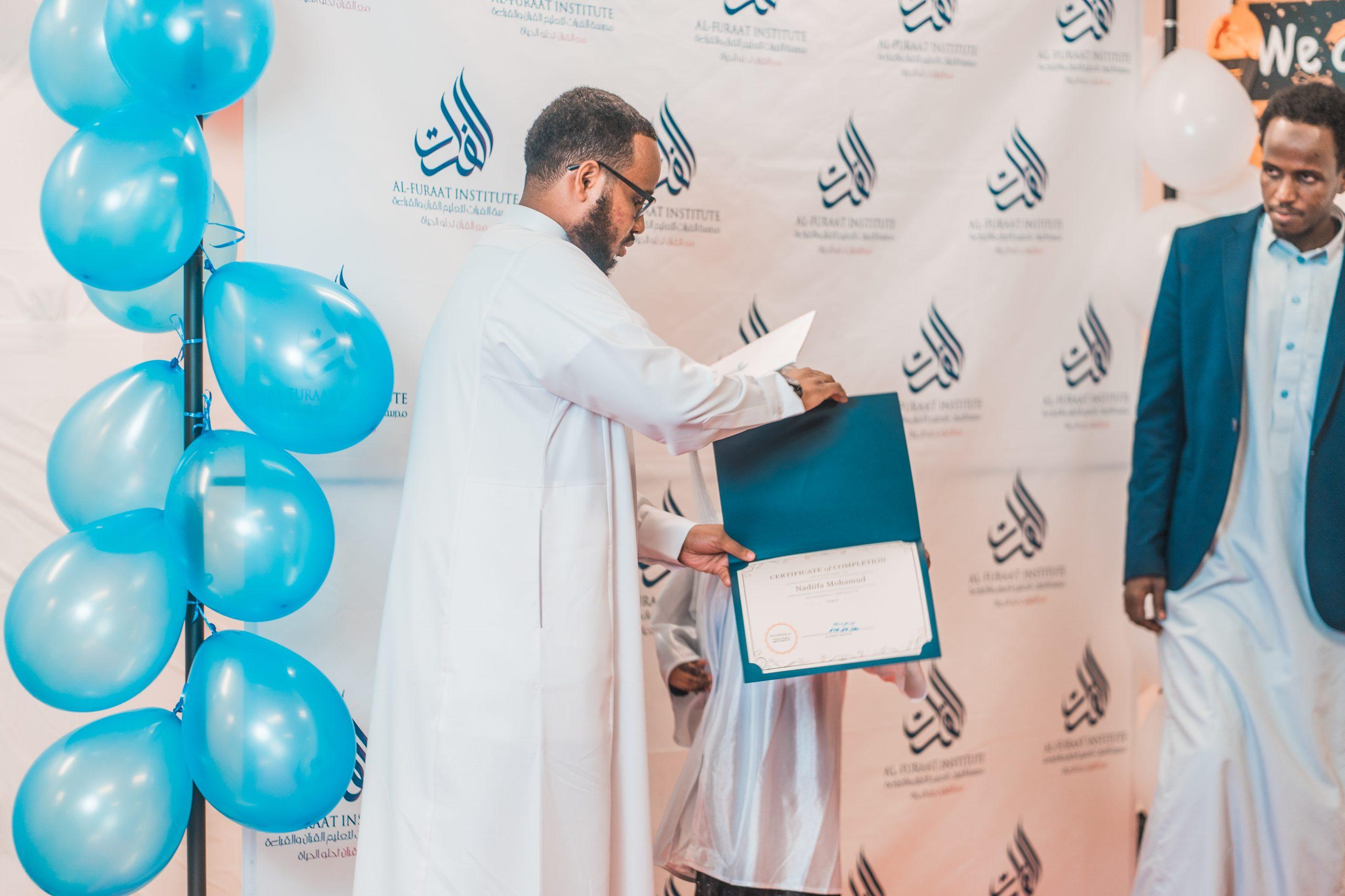 Al Furaat students and teachers gathered together